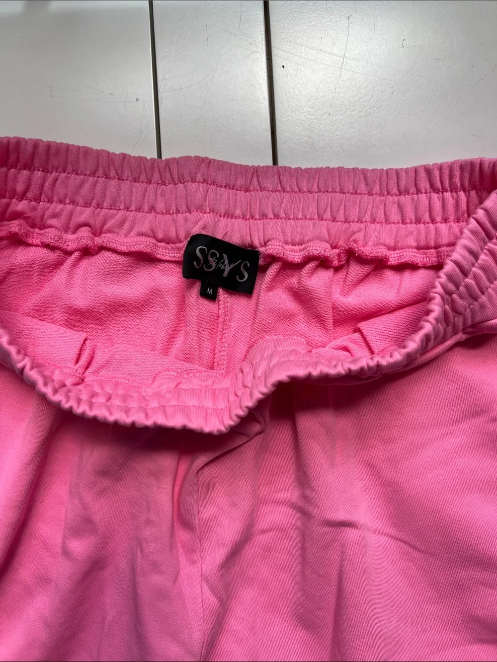 Women’s Pink Hoodie & Elastic-Waist Shorts Set